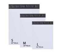 Rshuhx Mixto Bolsas Envíos 20 * 30cm 30 * 40cm 35 * 45cm Impermeable Opacas Autoadhesivo Sobres Envios Correo Nuevo Material (Blanco, 30 piezas, Disponible en Varios Tamaños)