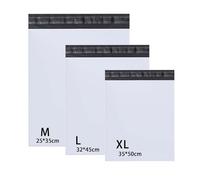 Rshuhx Mixto Bolsas Envíos 25 * 35cm 32 * 45cm 35 * 50cm Impermeable Opacas Autoadhesivo Sobres Envios Correo Nuevo Material (Blanco, 30 piezas, Disponible en Varios Tamaños)