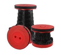 Rshuhx Taburete Plegable portátil Plegable para Adultos,Taburete Ligero retráctil Adecuado para Caminatas al Aire Libre Taburete de Camping de Pesca Carga máxima 460lbs/210 kg (Rojizo)
