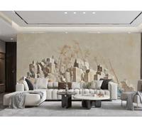 rskjdghshd Carta da parati moderna in 3D con texture di montagne in pietra per TV, sfondo del divano, camera da letto, soggiorno e studio; 3D; 430x300cm