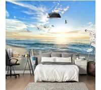 rskjdghshd Papel Tapiz Fotográfico Personalizado 3D Con Diseño De Playa,Cielo Y Pájaro,Para Decoración Del Hogar,Pintura De Pared,Fondo-430Cmx300Cm