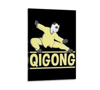 Rsliokal Póster de Qigong Tai Chi Qi Gong en lienzo, pintura artística para decoración de pared, oficina, hogar, bar, estética, 20 x 30 cm