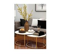 Rsmmpqa Mesa de comedor redonda pequeña mesa de oficina mesa de reunión de café para cocina, sala de estar, mesa de esquina impermeable para espacios pequeños (color: 3, tamaño: 1) (3 1)