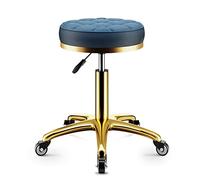 Rsmmpqa Taburete rodante ajustable en altura con ruedas, taburete hidráulico redondo y resistente, silla giratoria para salón de masajes, spa, cocina, bar, oficina, F, 56 cm (I 56 cm)