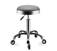 Rsmmpqa Taburete rodante ajustable en altura con ruedas, taburete hidráulico redondo y resistente, silla giratoria para salón de masajes, spa, cocina, bar, oficina, F, 56 cm (F 56 cm)