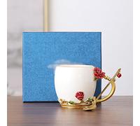 Rsmmpqa Taza de café de porcelana de jade gordo de oveja, taza de té, taza de agua grande, cerámica esmaltada, caja de regalo creativa de estilo europeo (color: B, tamaño: 138,2 cm) (B 13 x 8,2 cm)