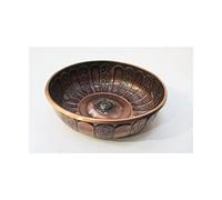 Rsmmpqa Tazón para decoración de mesa de centro de mesa, cuenco de cocina de cobre forjado hecho a mano con imperio otomano (color: 3) (1)