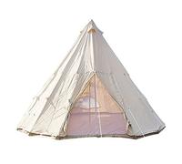 Rsmmpqa Tienda de campaña india de lona para 3 a 8 personas, tiendas de campaña para exteriores, grandes campanas glamping para familia, camping, caza, refugio de fiesta de Navidad (5 m) (5 m)