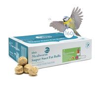 RSPB - Bolas de Grasa, alimento para pájaros Exteriores, Bolas de sebo de Alta energía con Gusanos de la harina, Fabricadas en el Reino Unido, deliciosas y nutritivas, adecuadas para alimentación