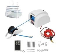 RSPPPJQ Cabrestante eléctrico de 45 Libras,Kit de molinete de Ancla de Agua Salada Marina, cabrestante de Ancla de Barco de 12V con Control Remoto y 100 pies de Cuerda previa, for lanchas rápidas