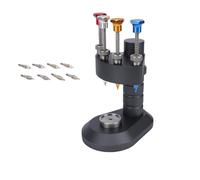 RSPPPJQ Kit de reparación de Agujas de Prensa de Ajuste de relojeros, Herramienta de instalación Manual de Reloj de 4 Pines con 3 Bases de Movimiento for el hogar y Tienda de reparación