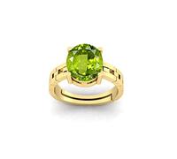 RSPR - Anillo ajustable de 3.25 ratti de 2.60 quilates con piedras preciosas peridoto verde natural, para hombres y mujeres, metal, peridoto, Metal, Peridoto