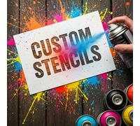 RSQGT Plantilla Personalizada p Pintar, Personalizable c Letras y Nombres | Personaliza Texto e Iconos, PVC Rígido, Apto Paredes, Madera, Vidrio y Tela, Plantilla Reutilizable, Tams A3-A6, Impermeable