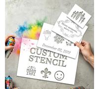 RSQGT Plantilla Personalizada p Pintar, Personalizable c Letras y Nombres | Personaliza texto e iconos, PVC Rígido, Apto Paredes, Madera, Vidrio y Tela, Plantilla Reutilizable, Tams A3-A6, Impermeable