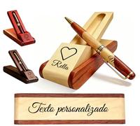 RSQGT Set de Bolígrafos de Madera Personalizados con Nombre