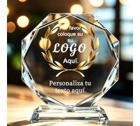 RSQGT Trofeo Personalizado de Cristal K9 con Foto y Texto, Reconocimiento para Empresas, Deportes, Educación, Jubilación y Regalos de Agradecimiento (Trofeo de Cristal Redondo)