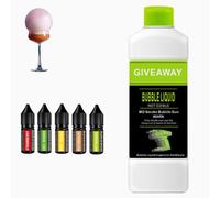 RSQQL Accesorios for Pistola de Burbujas de Humo con Aceite de 5 sabores y líquido de Burbujas de 300 ml for cócteles, Whisky y más.