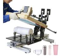 RSQQL Impresora de Pantalla Curva Manual, máquina de impresión de Prensa de Pantalla cilíndrica, área gráfica máxima de 200 * 250 mm, for Botellas, Tazas y Tazas de 270 mm de diámetro