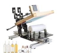 RSQQL Impresora de serigrafía Manual for Botellas, Tazas y Tazas: máquina de impresión de serigrafía cilíndrica con área gráfica de 200 x 250 mm, for artículos de 270 mm de diámetro