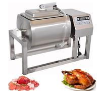 RSQQL Máquina for marinar Carne con Vaso de 18 litros, rotación bidireccional, 3 velocidades, marinado rápido, Acero Inoxidable, for Carne Seca, Salchichas, Tocino y Verduras