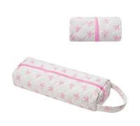 RSRSLEII Accesorios para el cabello, bolsa de viaje acolchada para Shark FlexStyle Dyson Airwrap secador de pelo, rizador, herramientas de pelo Revlon, portátil, plegable, 01 lazo rosa, 14.2 x 5 x 3.1