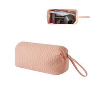 RSRSLEII Bolsa organizadora portátil de algodón acolchada grande con asa, adecuada para Shark FlexStyle, secador de pelo Dyson Airwrap, rizador, estuche de viaje Revlon (rosa)