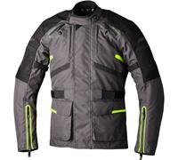 RST Endurance Chaqueta textil de motocicleta, Gris oscuro/negro/amarillo neón, Talla M