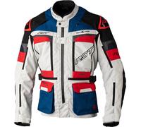 RST Pro Series Adventure-Xtreme Chaqueta textil de motocicleta, blanco/azul/rojo, Talla S