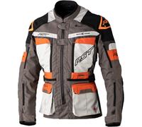 RST Pro Series Adventure-Xtreme Chaqueta textil de motocicleta, gris/naranja, Talla S
