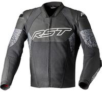 RST Pro Series Supersport-K Chaqueta de cuero para moto, negro-gris, tamaño L para Hombres