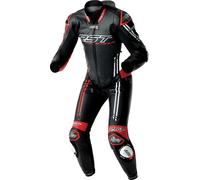 RST Race Dept V4.2 D3O Airbag Traje de cuero de moto perforado de una sola pieza, negro/rojo/blanco, Talla 58