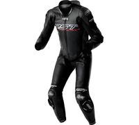 RST Race Dept V4.2 D3O Airbag Traje de cuero de moto perforado de una sola pieza, negro, Talla 60