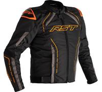 RST S-1 Chaqueta textil de motocicleta, negro-gris-naranja, tamaño S para Hombres