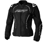 RST S-1 Mesh Chaqueta textil de motocicleta para damas, Negro/Blanco, Talla 3XL