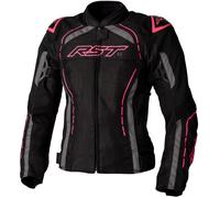 RST S-1 Mesh, chaqueta textil impermeable mujer XL female Negro/Gris/Fucsia Neón