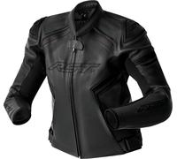 RST S1 D3O Chaqueta de cuero para moto para mujeres, negro, Talla 20