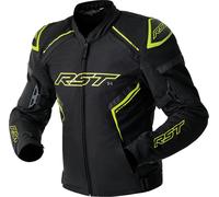 RST S1 D3O Chaqueta Textil de Motocicleta Impermeable, negro-amarillo, tamaño 56 para Hombres