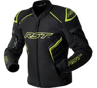 RST S1 D3O Chaqueta Textil de Motocicleta Impermeable, negro-amarillo, tamaño 52 para Hombres