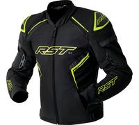 RST S1 D3O Chaqueta Textil de Motocicleta Impermeable, negro-amarillo, tamaño 52 para Hombres