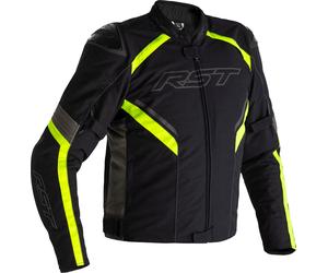 RST Sabre Airbag Chaqueta textil de motocicleta, negro-gris-amarillo, tamaño S para Hombres