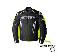 RST Tractech Evo 5 CE Hombres Textil Motocicleta Moto Chaqueta - Negro/Blanco...