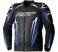 RST Tractech EVO 5 Chaqueta de cuero para moto, negro-azul, tamaño M