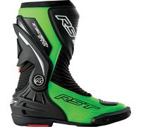 RST Tractech Evo D3O Botas de moto perforadas, negro/verde neón, Talla 40