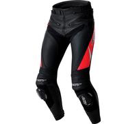 RST Tractech Evo D3O, pantalones de cuero perforado XXL male Negro/Rojo Neón/Blanco