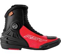 RST Tractech Evo D3O Short Botas de moto perforadas, negro/neón rojo, Talla 41