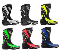 RST TRACTECH EVO III SPORT CE MENS BOOTS 2101 Motorcycle Motorbike Adult Sports Quad ATV On-Road Track Racing Touring Armour Boots - Neon Green Black - 9 UK