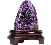 RSTJVB Piedra de racimos de Cristal de Amatista Natural de Uruguay Cuarzo de geoda en Bruto, Geoda de Amatista Grande, Geoda de Piedra Amatista en Bruto Decoración Cornucopia de Piedra Original,500g