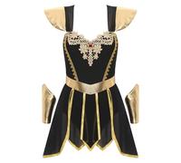 Rswnyirn Disfraz de diosa griega para mujer, disfraz de reina romana, juego de rol, body de una pieza con accesorios, disfraz de Halloween, carnaval, negro, XXL