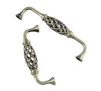RSWZSFL 2 Piezas Pomos Retro para Muebles en forma de jaula de pájaro Tirador de Puerta Manijas de Aleación de Zinc para Hogar,Cajón,Gabinete,Armario,Cocina (Pitch:128mm)