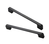 RSWZSFL 2 Piezas Tiradores de Cajón Manijas del Gabinete Tiradores para Armario de Cocina Tirador de Puerta Modernos con tornillos Tirador de Aleación de Zinc para Baño Muebles (Pitch:160mm,Black)